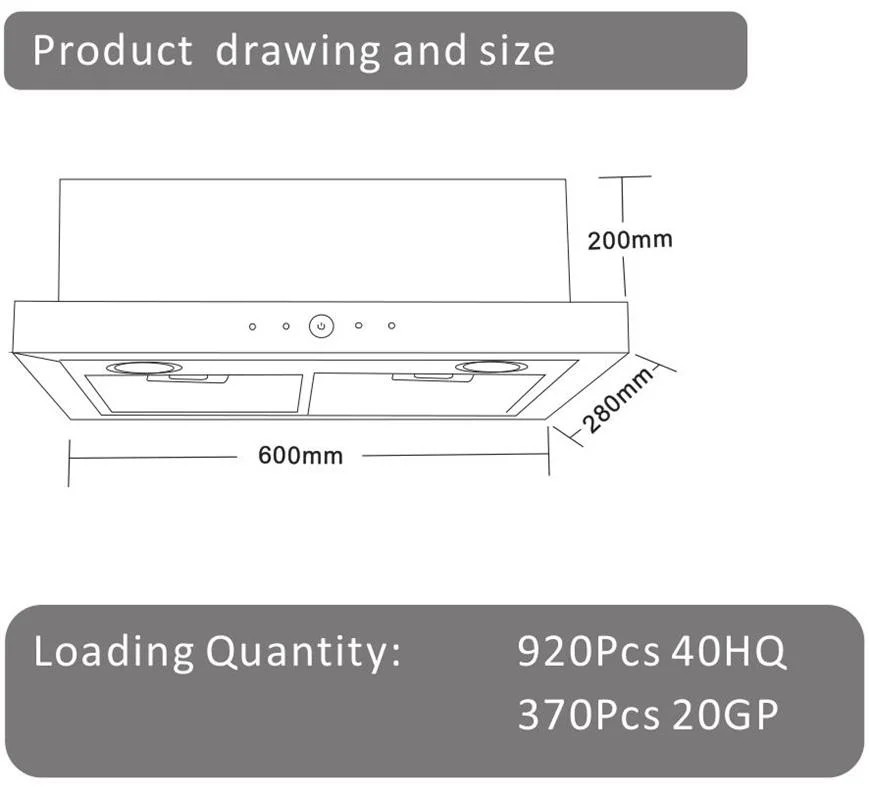 Kitchen Vent Stainless Steel 90cm Cooker Hood With Led Lights