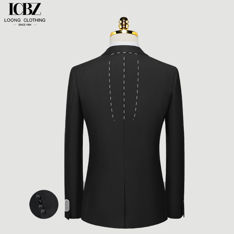 3-Piece Suits for Adults Performance Host Men's Suit Tuxedo Groom Wedding Dress