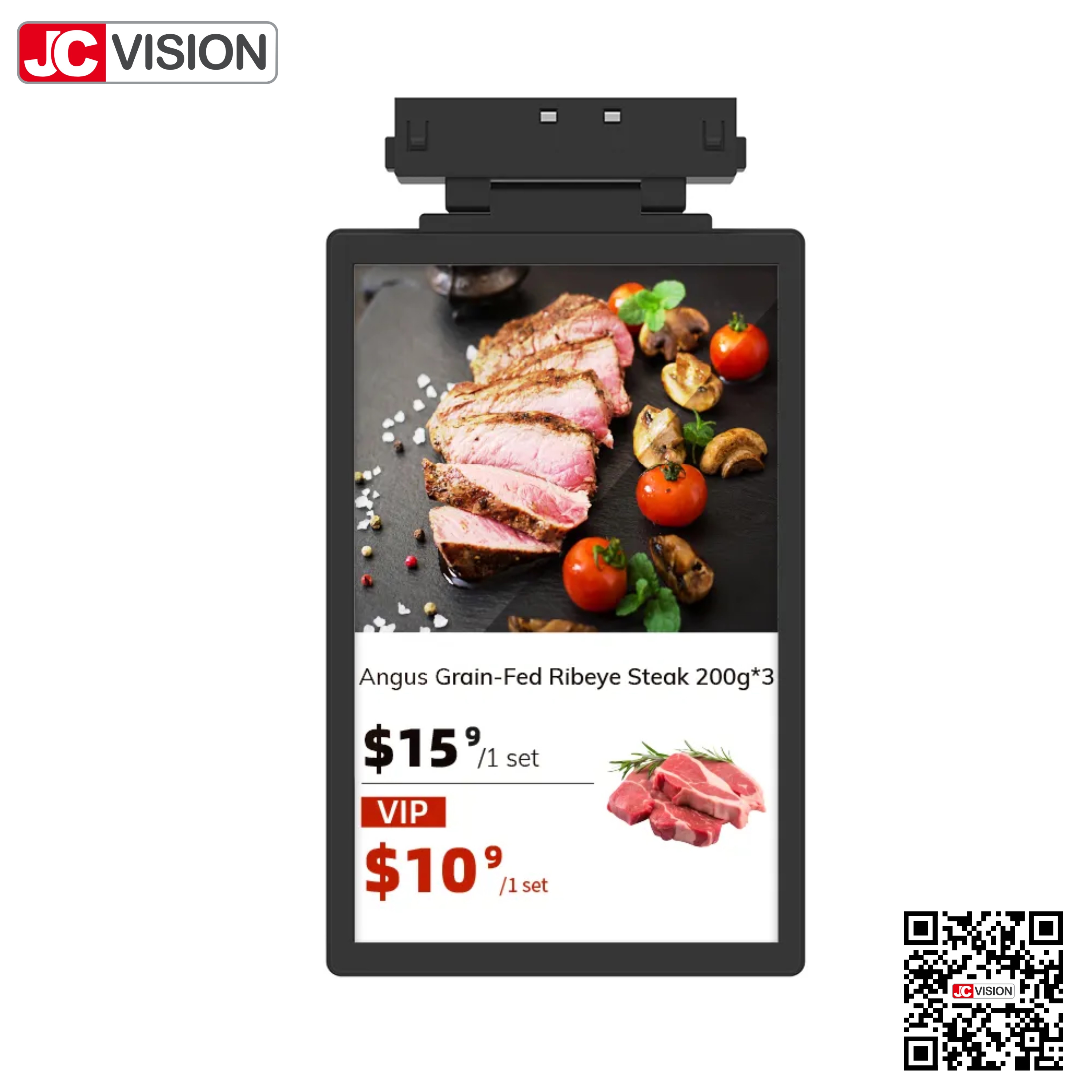 JCVISION Easy To Install Digital Signage Display Electronic Shelf Label LCD Display TFT Technology