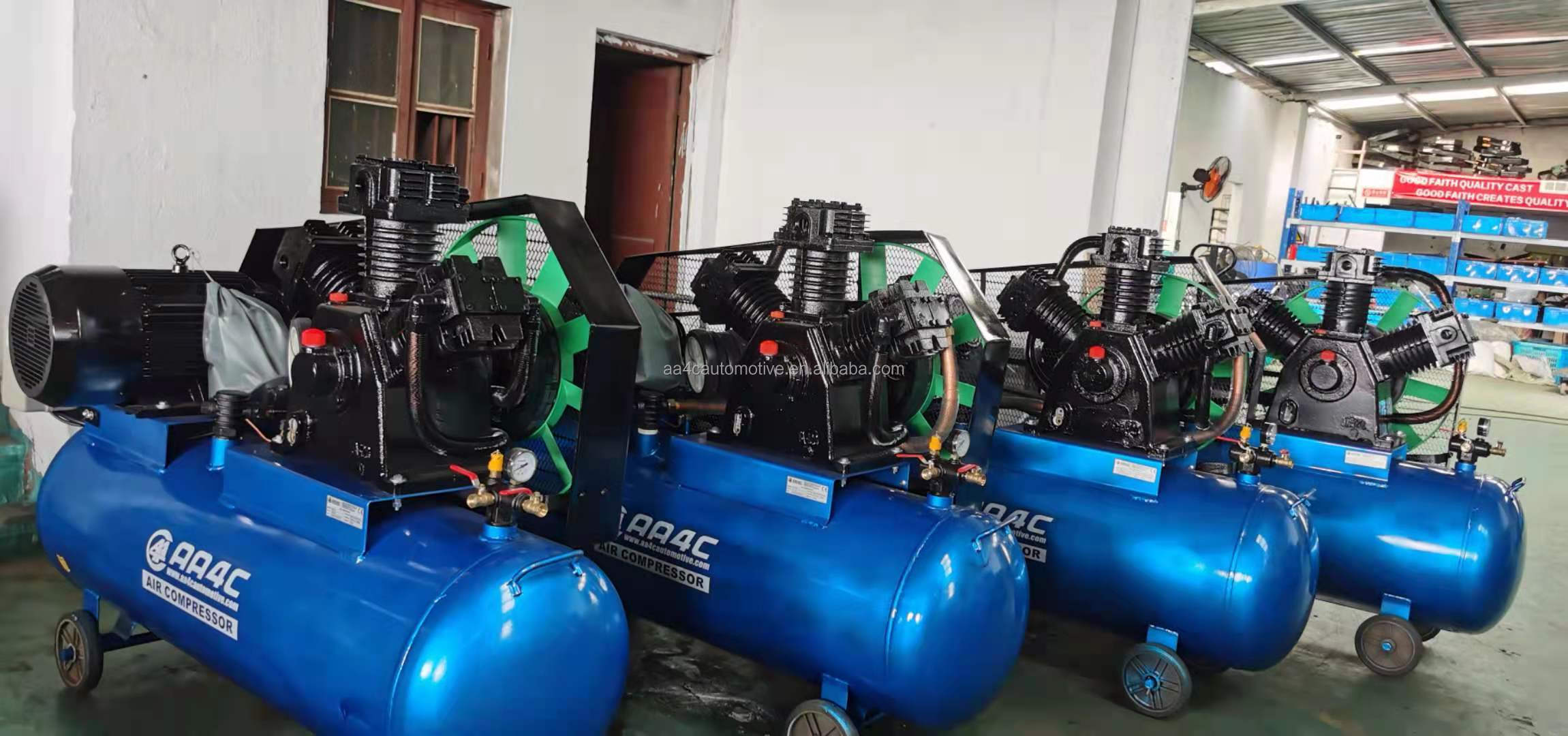 AA4C 7.5KW horizontal piston Air Compressor air source machine air generating pump workshop pneumatic source