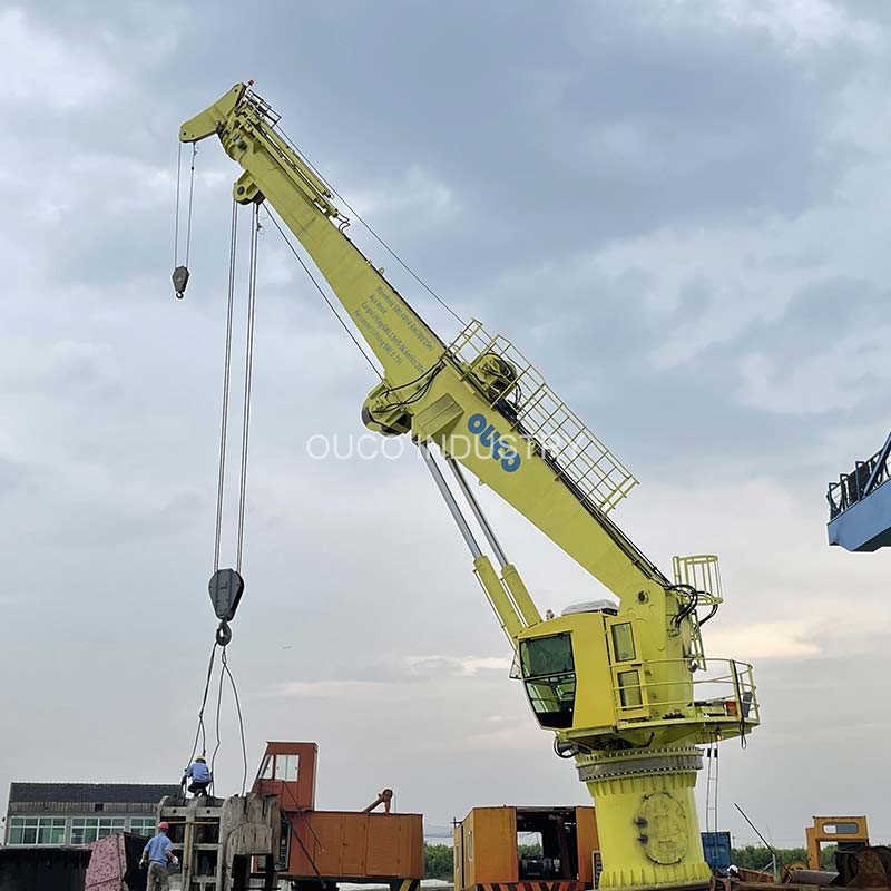 1.5t 36.6m Offshore Pedestal Crane Telescopic Boom Hydraulic Pedestal Mounted