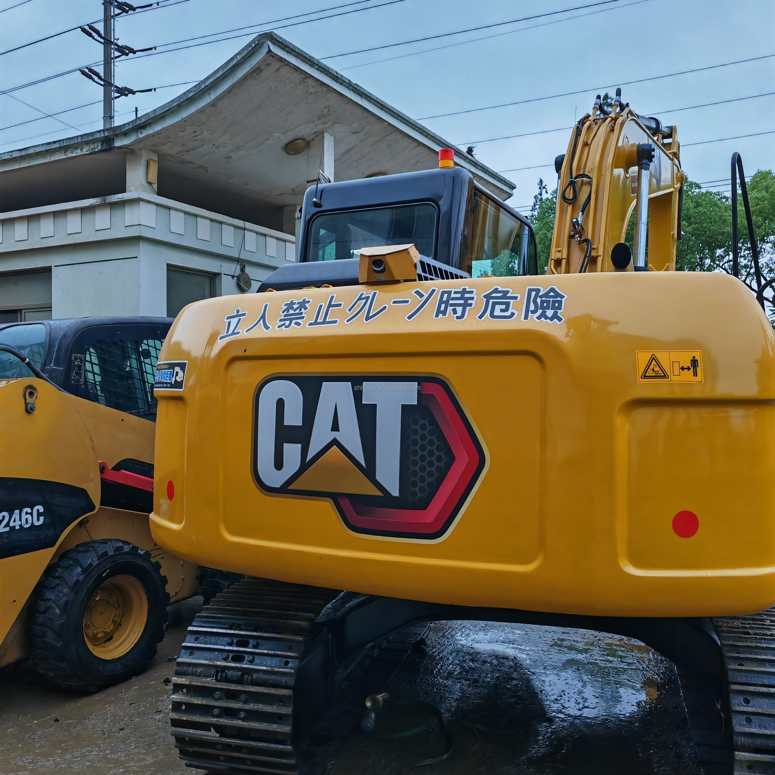 Yellow 12 Ton Used Excavator Cat312d Second Hand 0.75m3 Bucket Capacity