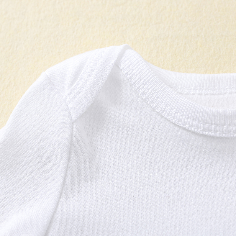 Unisex onesie bodysuit with bib 100% cotton organic jumpsuit knitted baby romper for spring