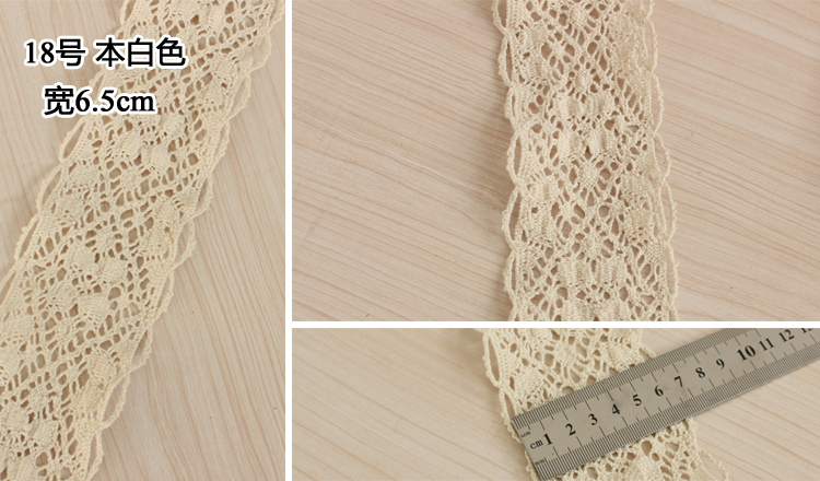 Long Vintage Cotton White Crochet Scallop Pattern Lace Trim DIY Embroidered Sewing Stretch