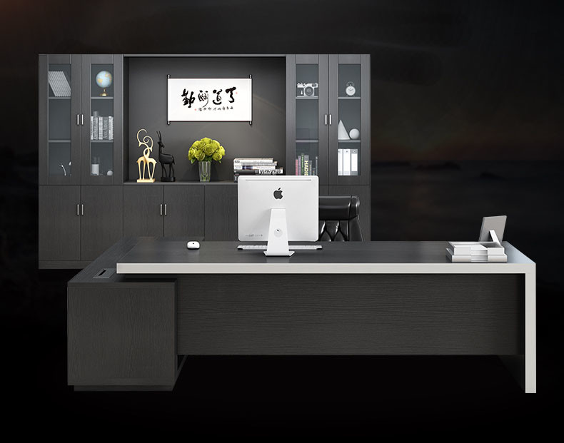 L Shape Executive Office Furniture Desk With Environmental Protection MDF Wood Material