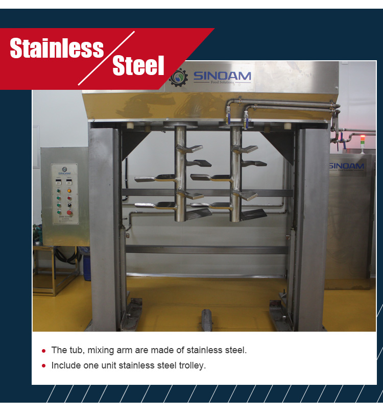 High Production 10-40Rpm 600Kg Per Batch Professional Electric Dough Mixing Machine Vertical Industrial Bread Dough Mixer