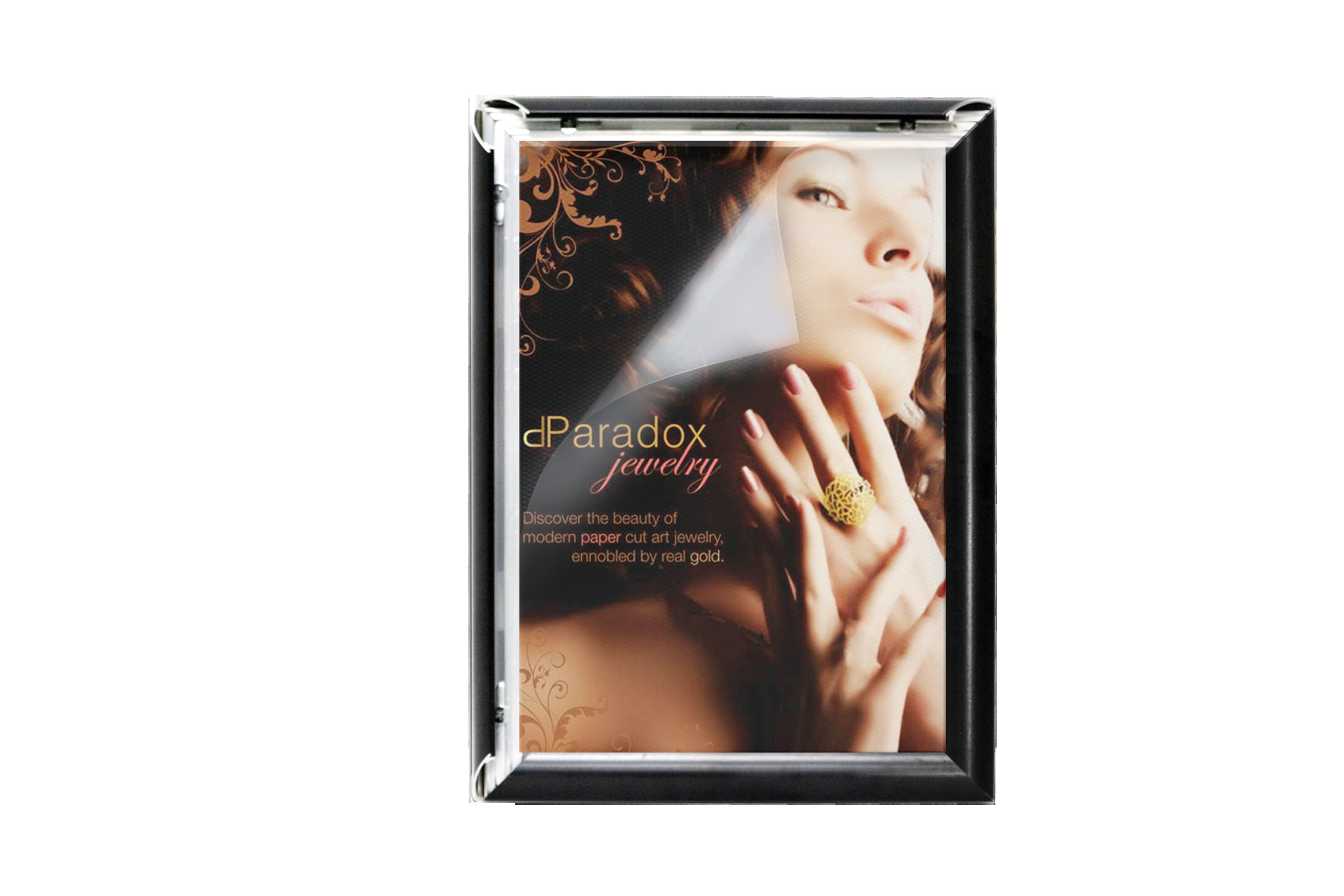 Anti - Wind Snap Open Poster Frame 0.5mm PVC Cover And 1.25mm PS Backer