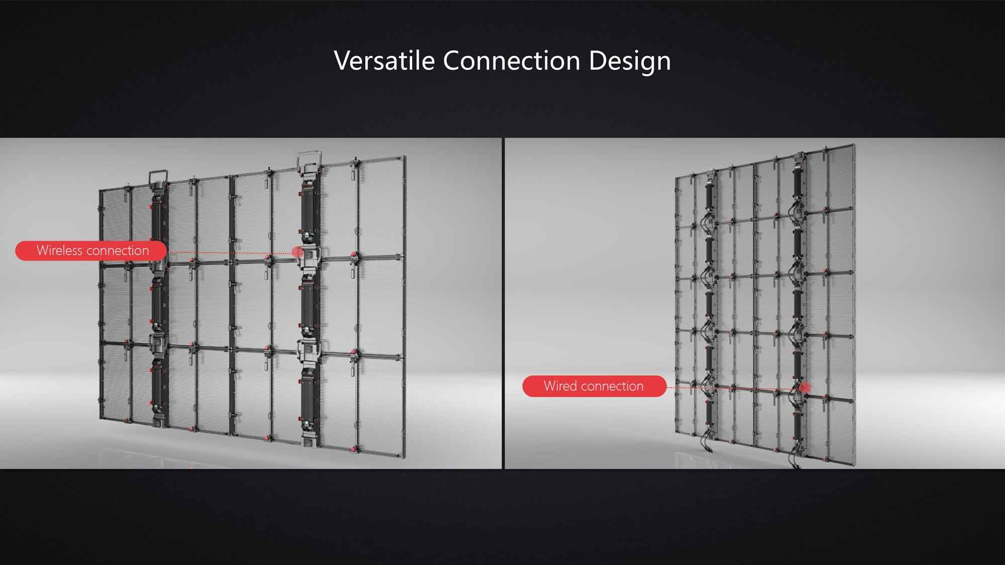 Front Back Maintenance Transparent LED Display IP65 P50 Video Glass Led Display 2R2G2B