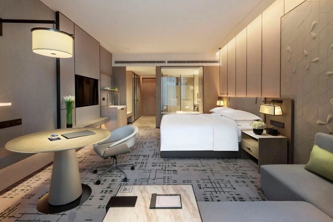 Standard Plywood Hotel Guest Room Furniture Full Supply Customization