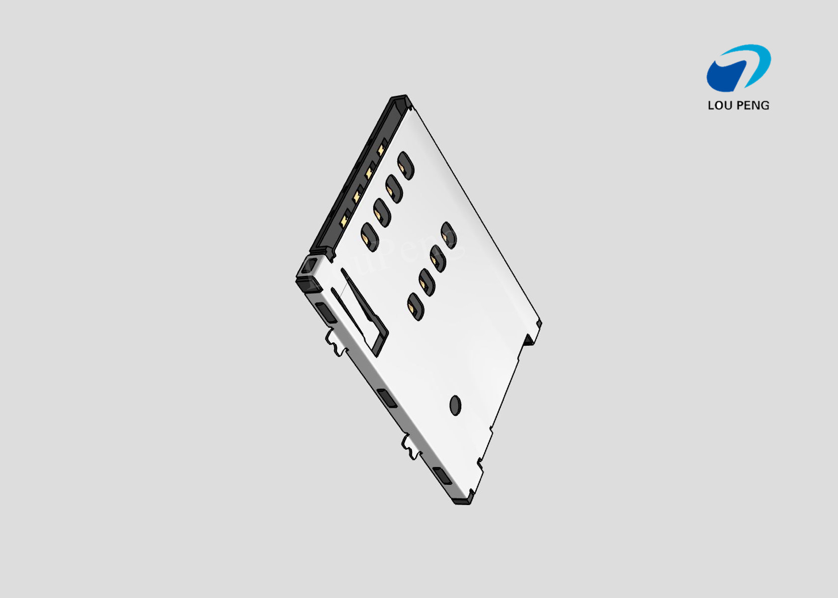 SIM Connectors, SIM Card Connectors, 2FF mini SIM Compatible Card, 8 Position, 2.54mm [.1in] Centerline