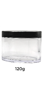 Beauticom Pana Clear Plastic Sample Jars hold creams powder dip liquids cosmetic creams and lotion