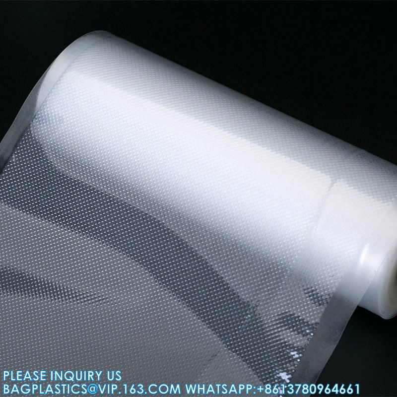 Transparent PA PE Plastic Storage Bags Vacuum Sealer Food Saver Roll 30m Embossed Vacuum Sealer Bags Packaging