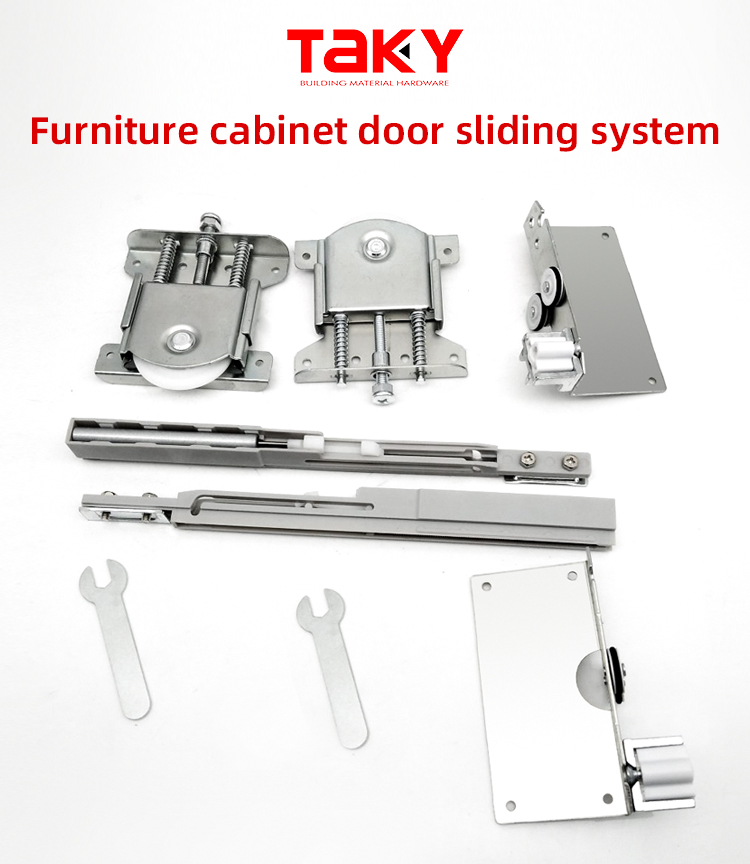 Zinc Plating Iron Nylon Wardrobe Sliding Fitting System for Customer Requirements