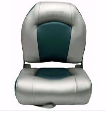 BASS SILVER / DEEP VEE BLUE FOLDING BOAT FISHING SEAT