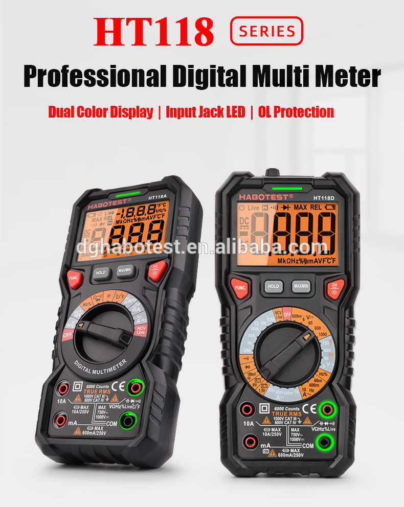 HT118A 6000 Counts Digital Multimeter