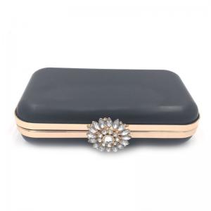 China Rectangle shape gold flower lock metal purse frame plastic box for purse on sale