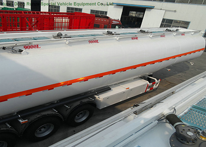4 Axle 60K Liter Diesel Tank Semi Trailer With First Axle Lifting Aire Bag Spring