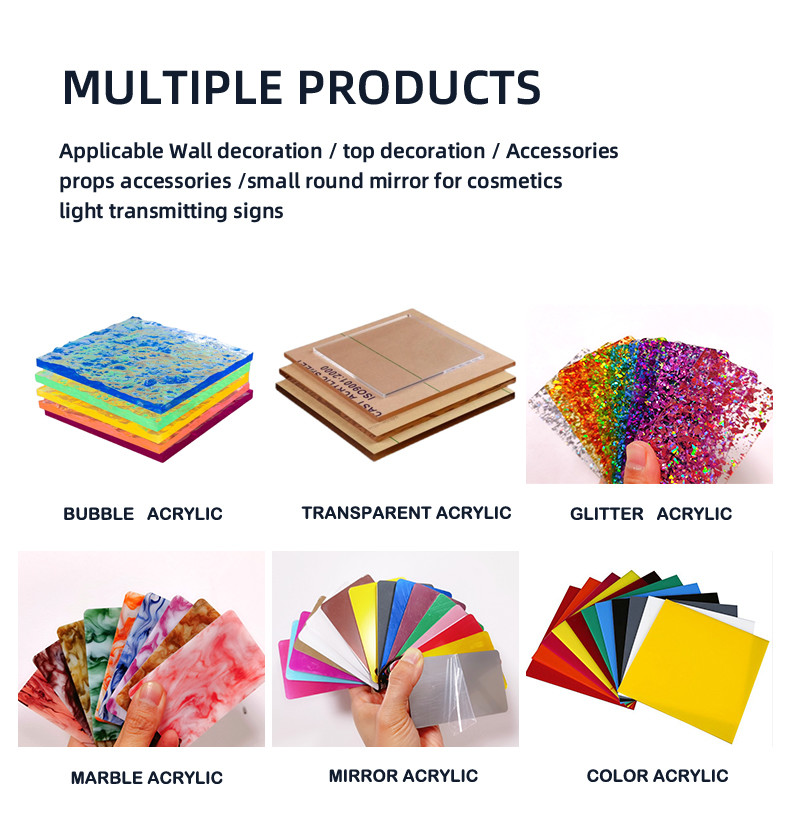 3mm 5mm 50mm Colored Transparent Plastic Sheets Clear Acrylic Wall Panels