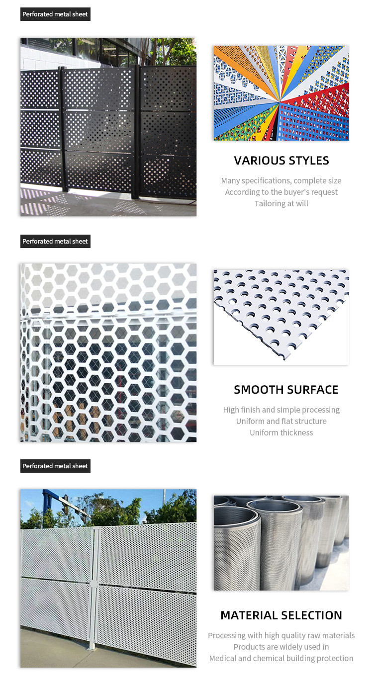 Anti Corrosion Decorative Steel Plate OEM Perforated Metal Sheet