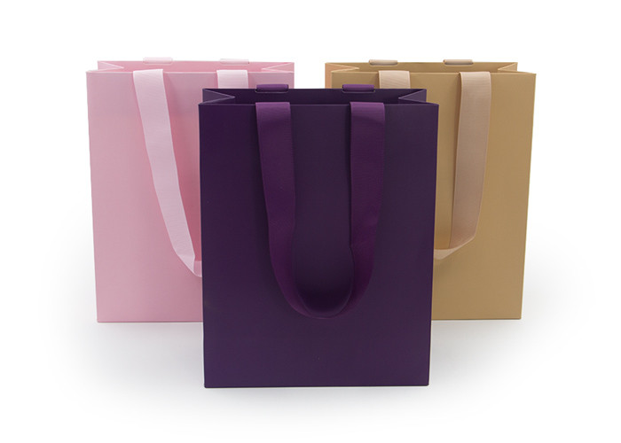 Sustainable Colorful Present Paper Bag , Personalized Paper Candy Bags