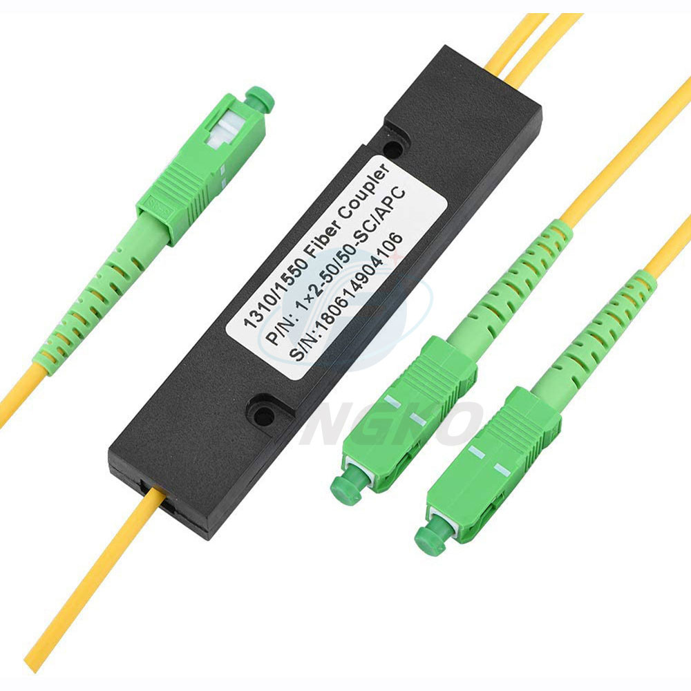 OEM ODM FTTH high quality 1:2 SC/APC fiber optical splitter 1*2 micro FBT ratio coupler 1310nm or 1490nm or 1550nm