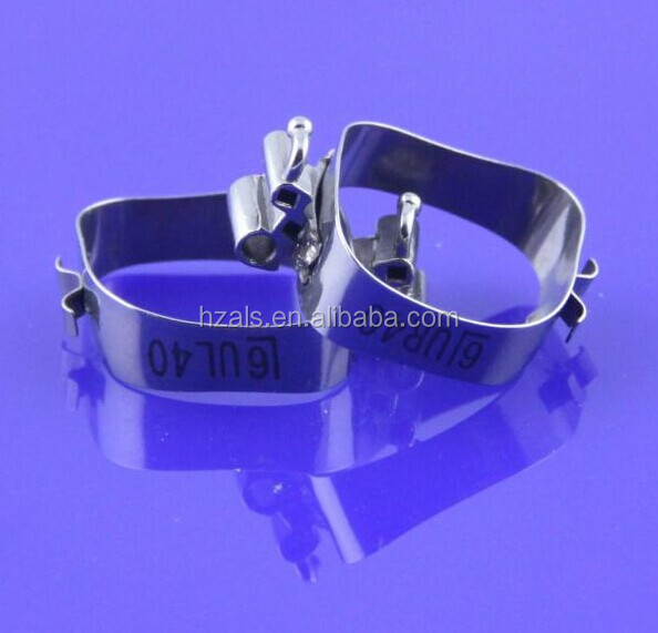 MFDS Metal Dental Preformed Molar Bands With Roth Buccal Tube Customized