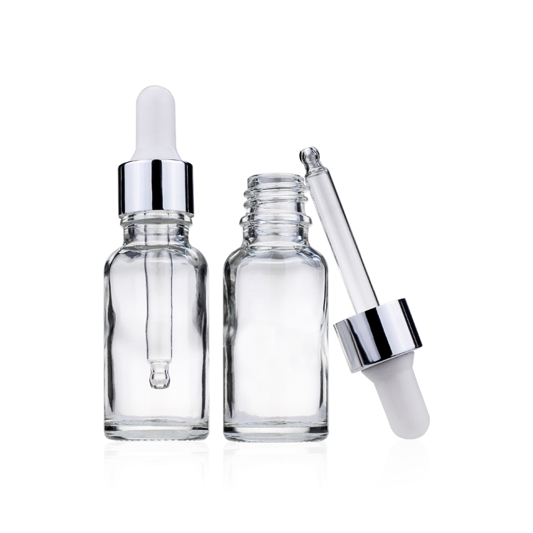 20ml Wholesale Clear Glass Dropper Bottles-Essential Oil Makeup Cosmetic Containers
