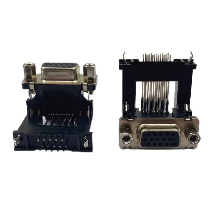 Elevated 15Pin DB 15 Connector Dsub15 Bent Female Head Vinyl Perforated For PCB Board