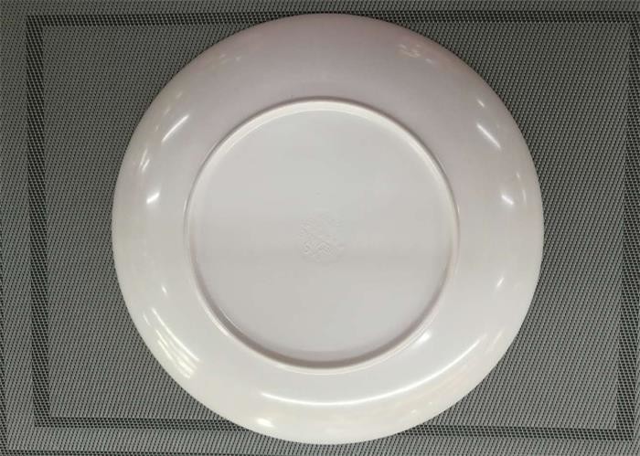 Diameter 25cm Weight 200g Melamine Dinnerware Plate / White Porcelain Dishes