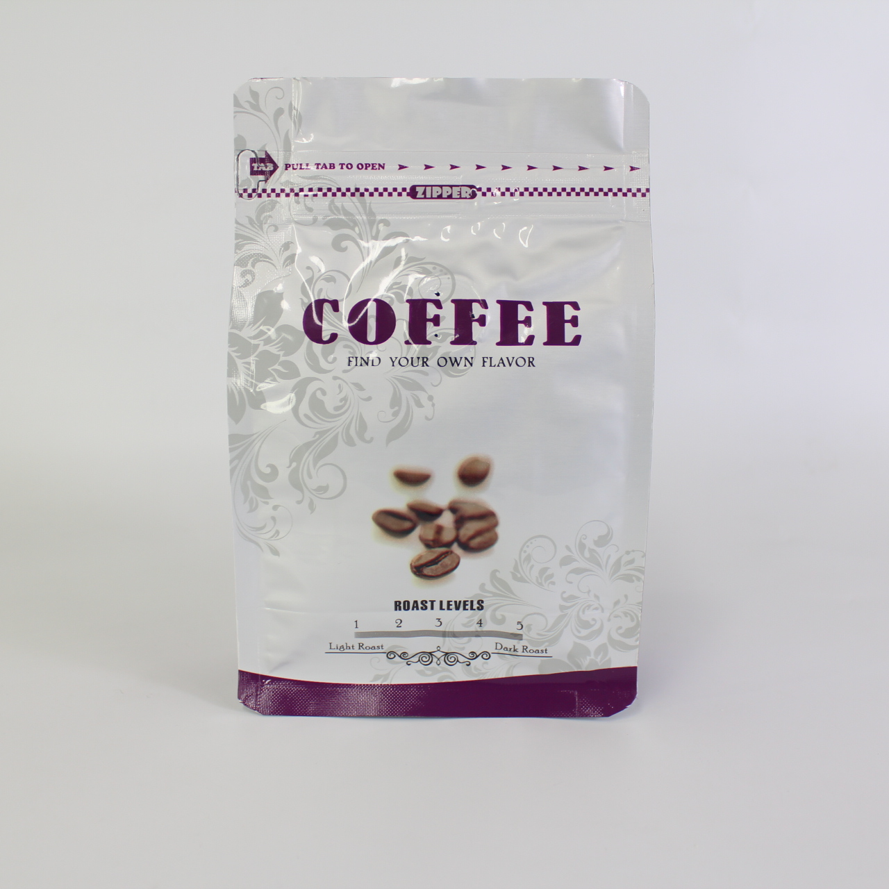 OEM Logo Coffee Stand Up Pouch With Easy Tear Zipper Moisture Proof