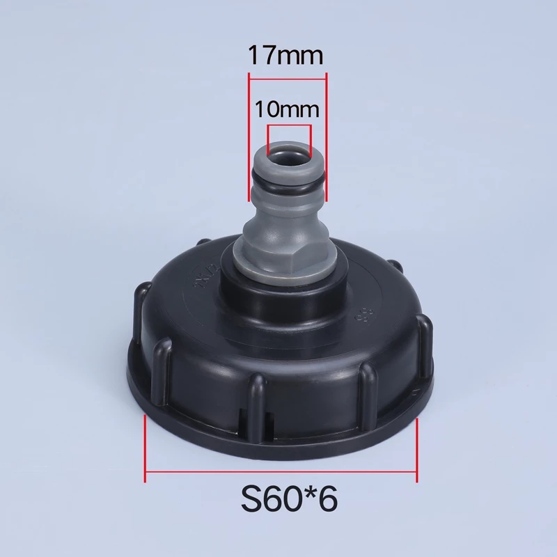 UMETASS S60x6 Coarse Thread 1/2 Inch Tap Cap Tank Adapter Compatible For IBC Tank