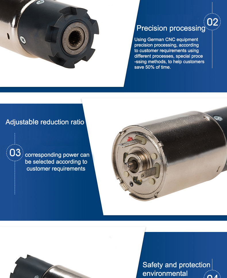 530rpm 4A Plastic Precision Gear Motor With 26mm Planetary Gearhead