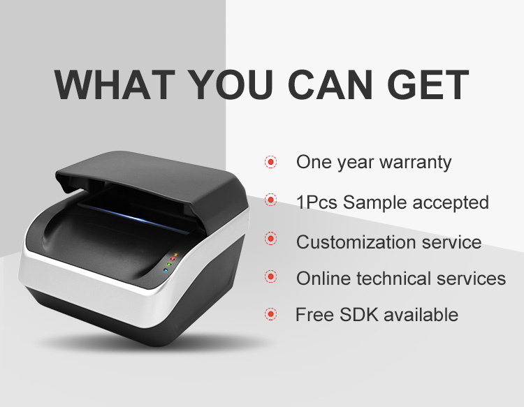 Passport Size Max Paper Size SINOCECU APR5300 RFID ID Document Reader with OCR / MRZ