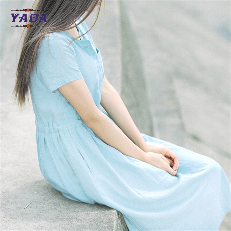 Casual linen summer casual formal office dresses designer dress for women