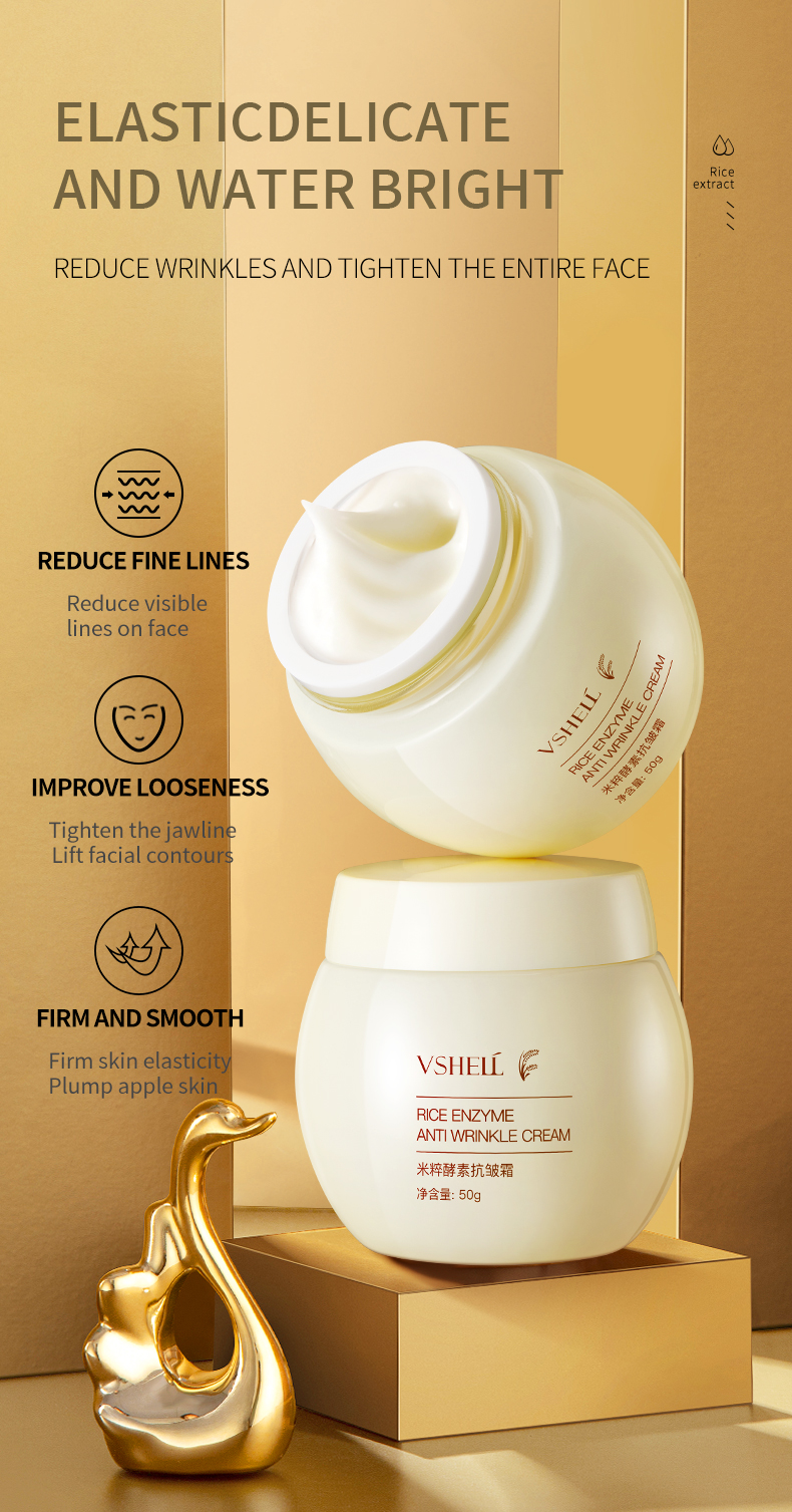 Rice Facial Moisture Cream Korean Ingredient Whitening Skin Glowing Face Cream Lotion