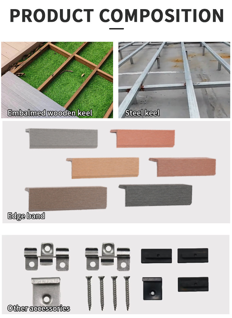 Hot Sale Custom Hollow WPC Co-extrusion Decking Floor Outdoor Garden Decking Panels With Accessories