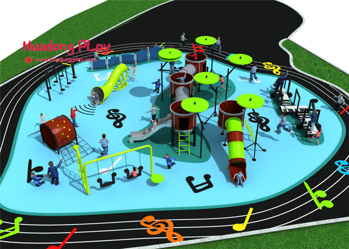 Popular Kids Outdoor Playset Large Size Fashionable Colorful Children Interested