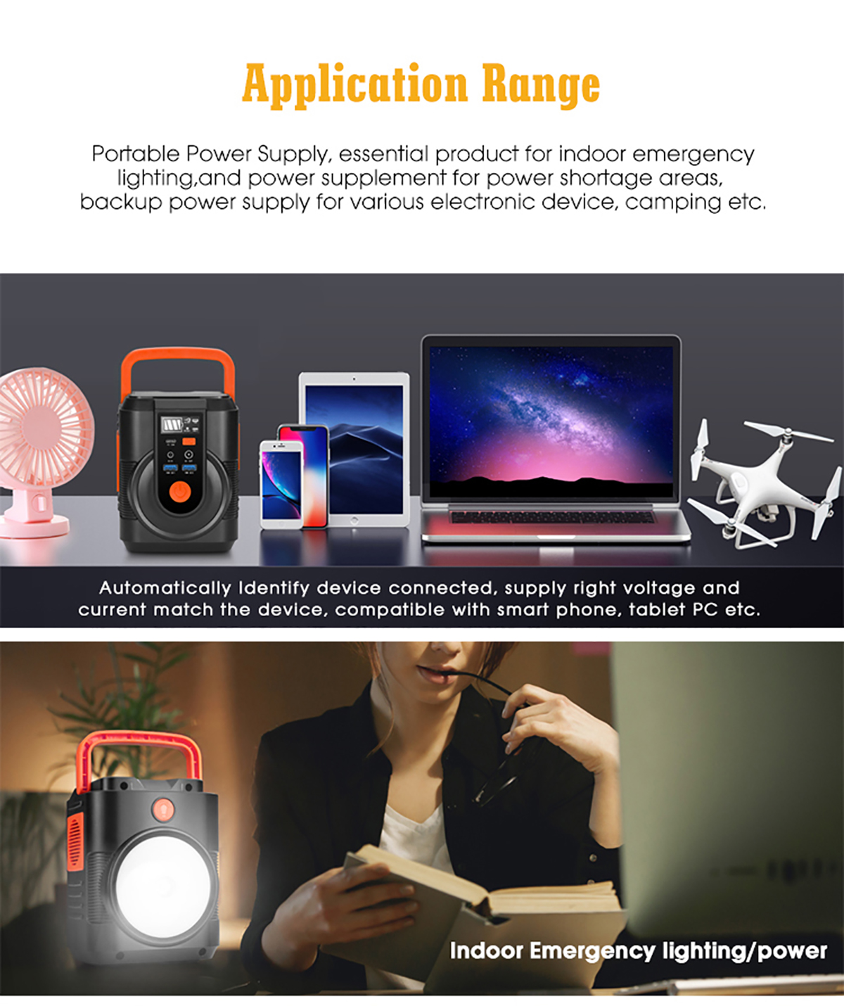 Lithium Ion Portable Solar Power Bank 30000mah 110V / 220V For Outdoor Camping