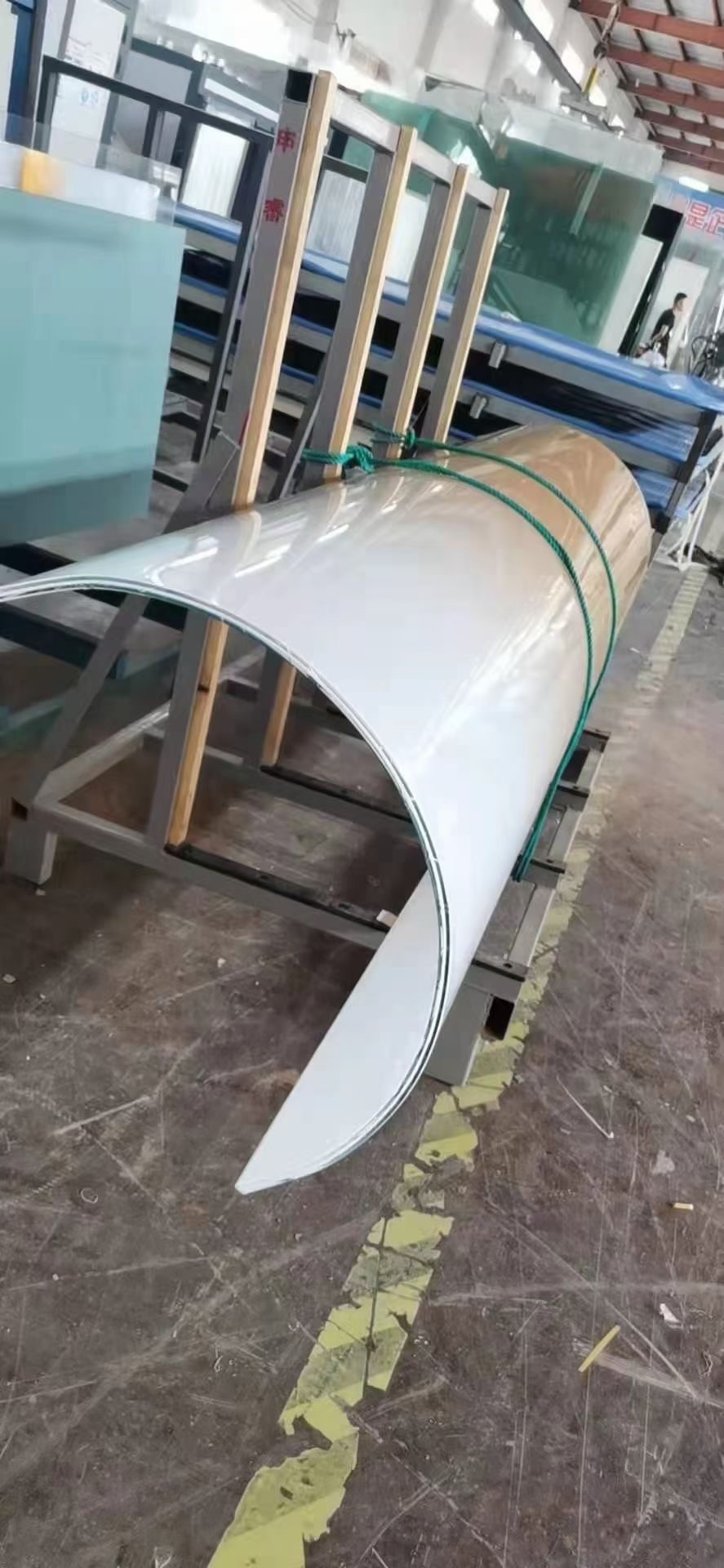 Custom Big Building Low Iron Hot Bent Tempered Laminated Glass Double Glazing