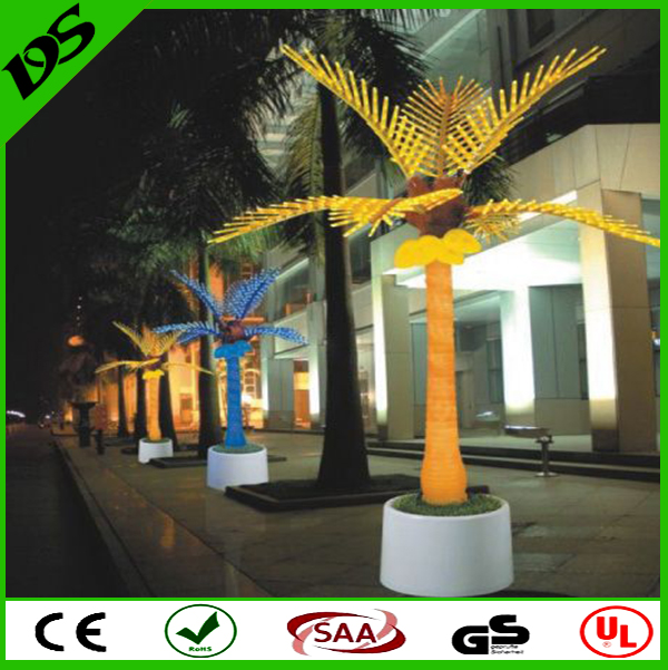 lighted artificial palm trees