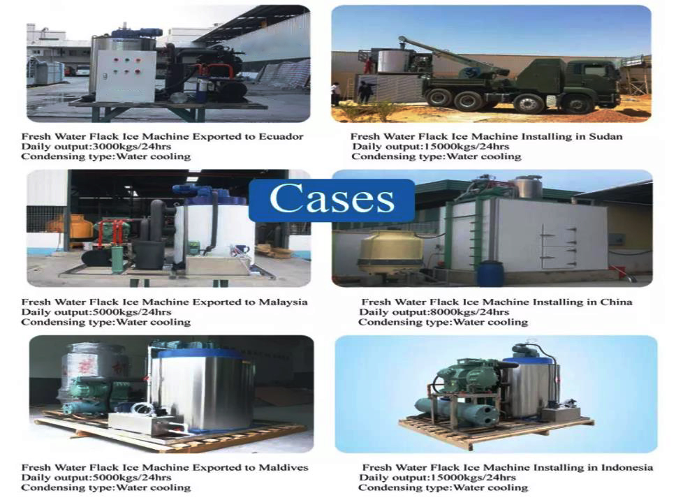 Automatic Rake Storage Dry Flake Ice Making Machine 4200 KG