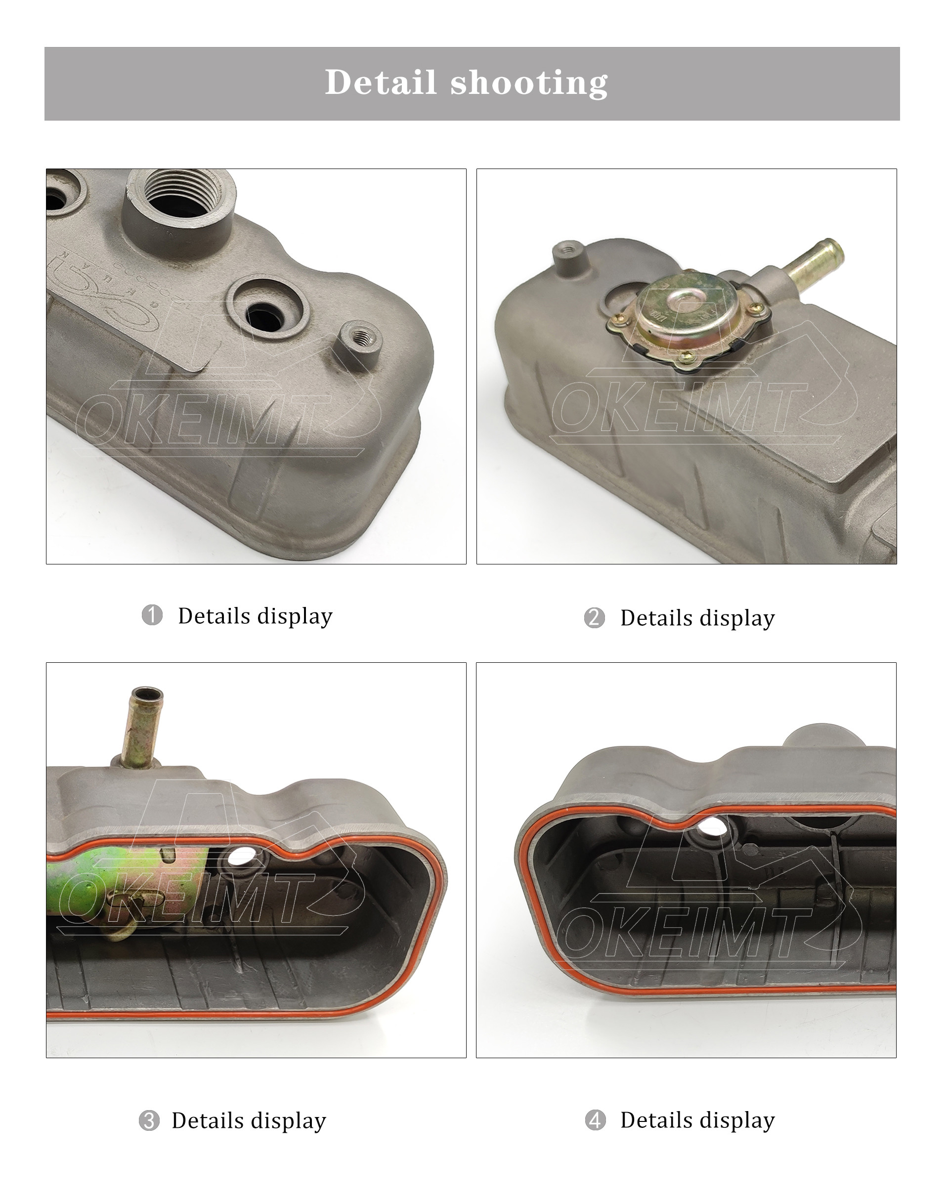 4JB1 Engine Isuzu Valve Cover 8-94476696-0 Engine Head Cover
