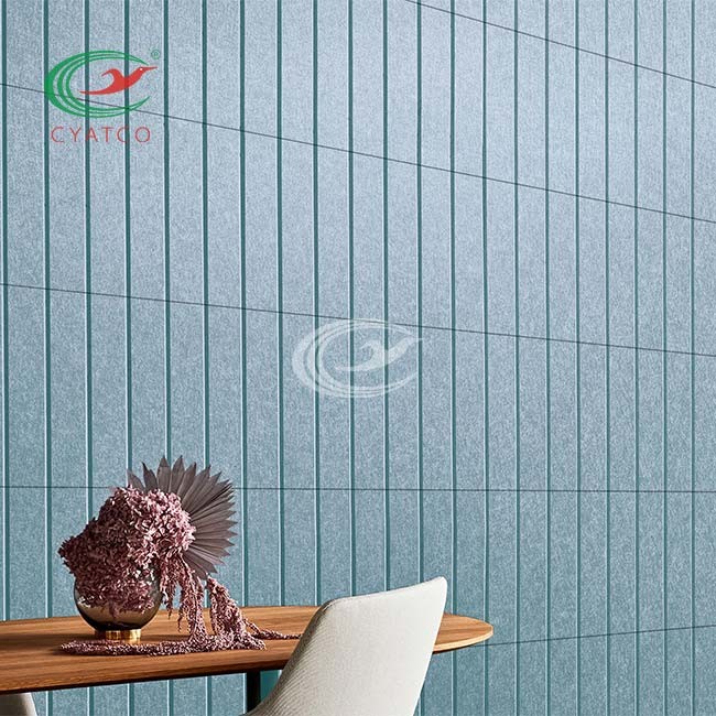 Mildewproof Acoustic Felt Wall Panels Multicolor Carved Design
