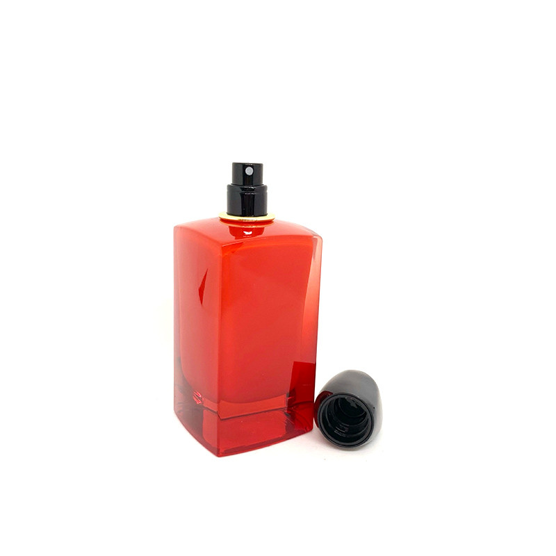 100ml Exquisite Red Infatuation Perfume Bottle Glass Bottle Spray Sub Bottle Perfume Packaging Empty Bottle