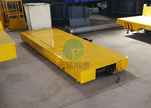 50ton Traverse Travelling Anti-Expolision Track Ac Powered Railway Vehicle For Molds Wth Steered Axles