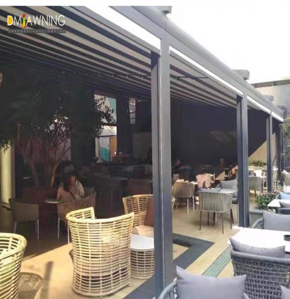 Outdoor Pergola Awning Kits Garden Sunshade PVC Waterproof Motorized Pergola Awning