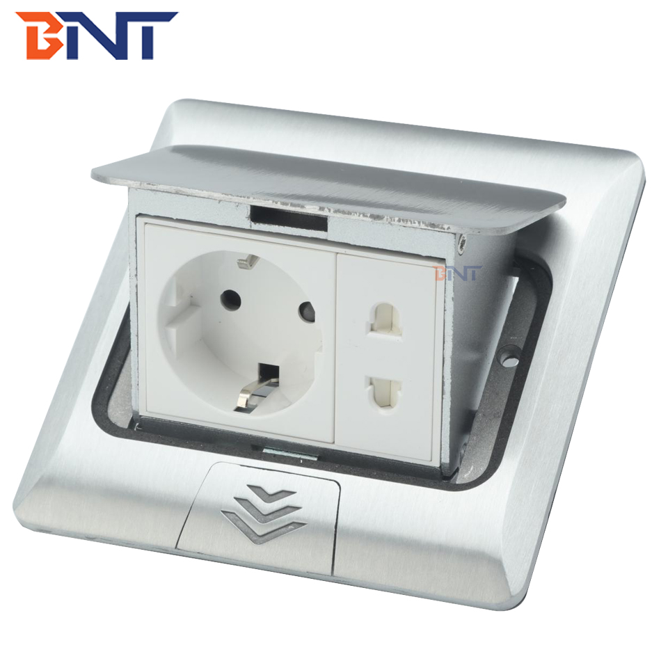 Copper panel german power pop up electrical floor socket