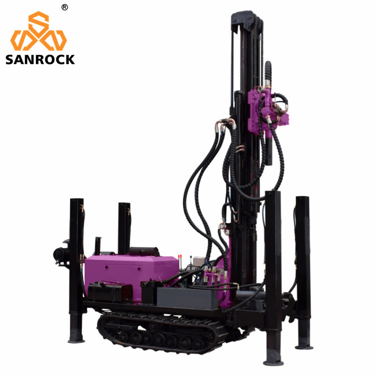 Drilling Depth 180m Water Well Drill Rig Crawler Borehole Drilling Machine