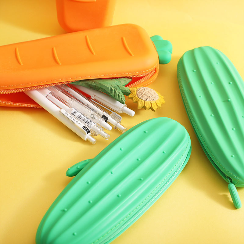 Pencil Case Colorful Silicone Waterproof Pencil Pouch Aesthetic Lightweight Portable Pen Bag Stylish School Supplies