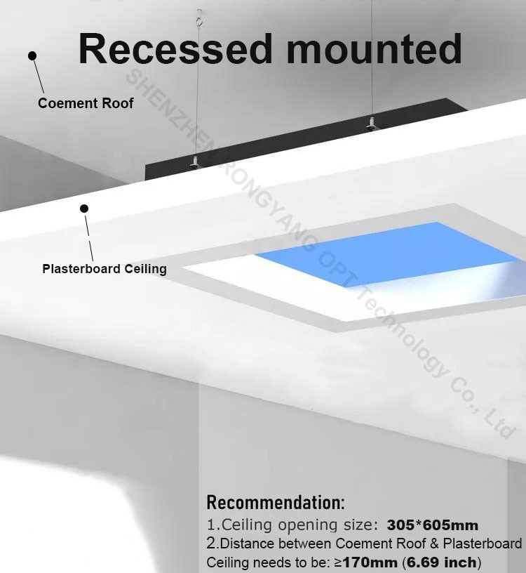50 Watt Artificial LED Skylight 30x60 Zigbee Gateway RGB Changing Colors
